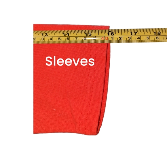 Orange 3/4 Length Sleeve Stretch Jersey Top - Size M-L - Picture 4 of 5